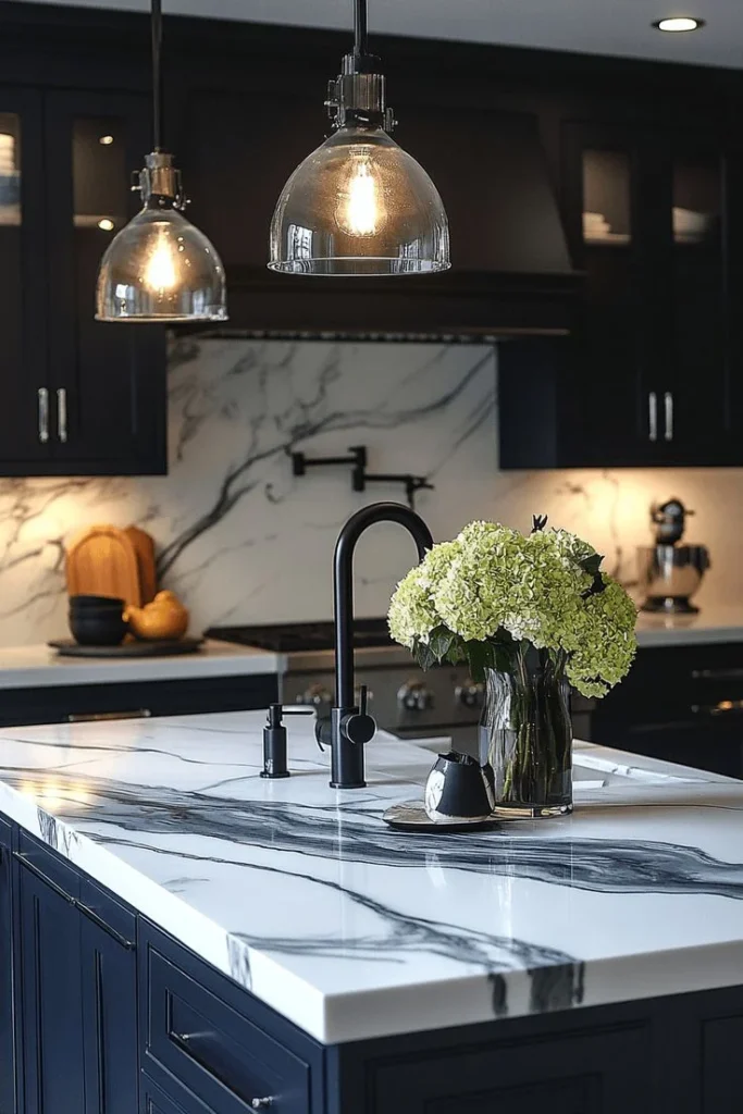 Use Glass Cabinet Doors for Lightness