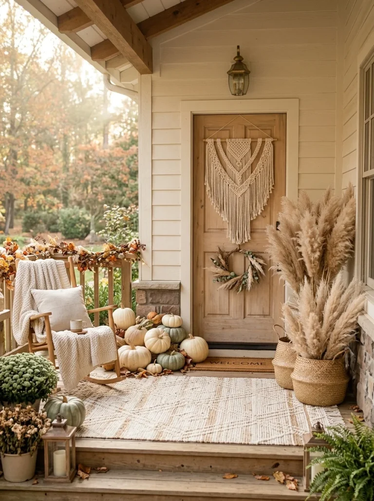 Woodland Inspired Nature Porch Beautiful Fall Front Porch Decor Ideas