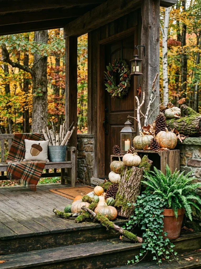 Woodland Inspired Nature Porch Beautiful Fall Front Porch Decor Ideas 