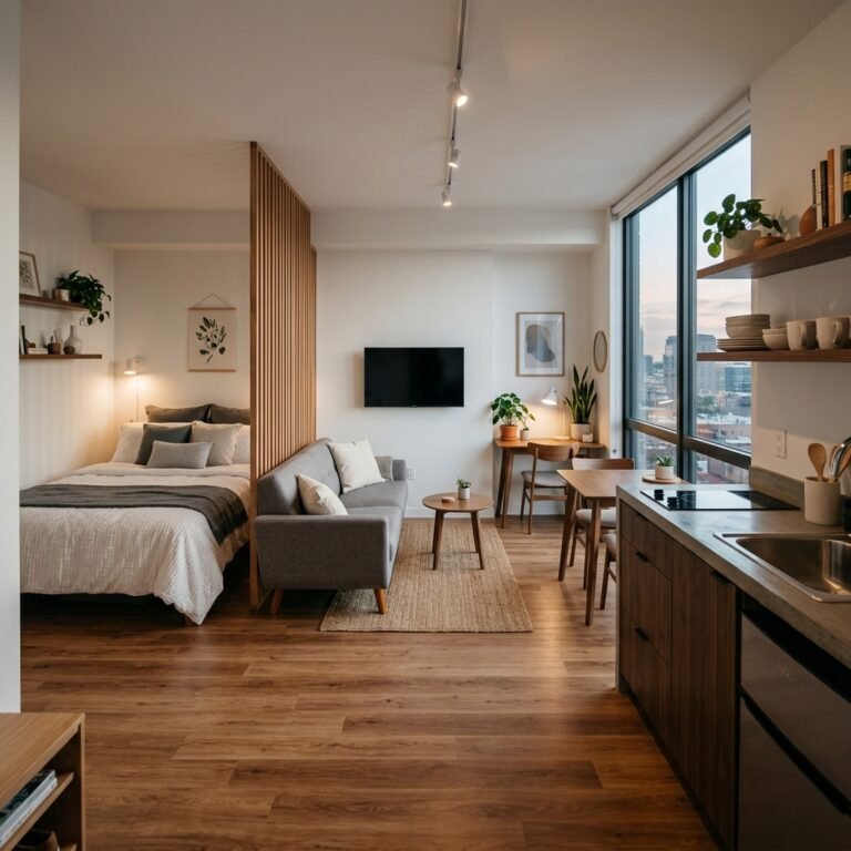 Studio Apartment Layout Ideas That Separate Sleep and Living
