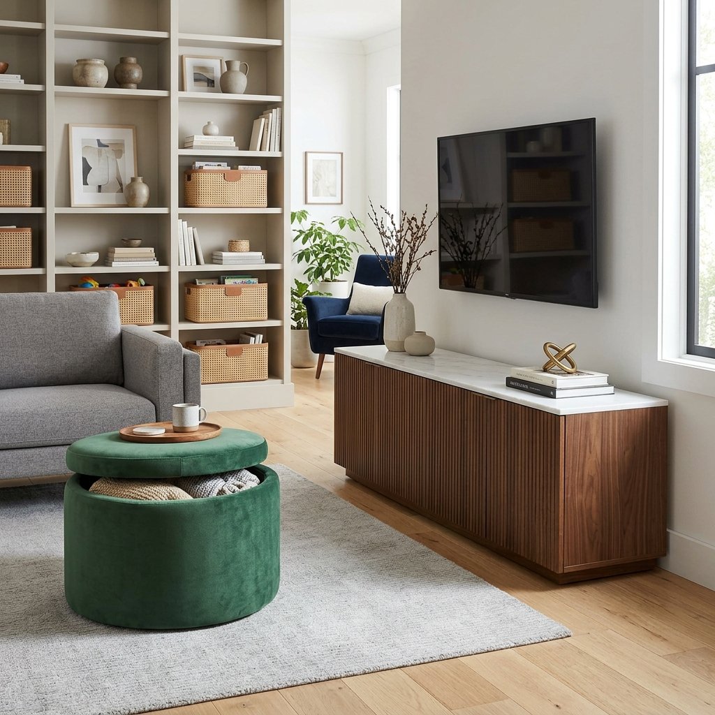 Living Room Storage Furniture That Looks Like Decor, Not Storage